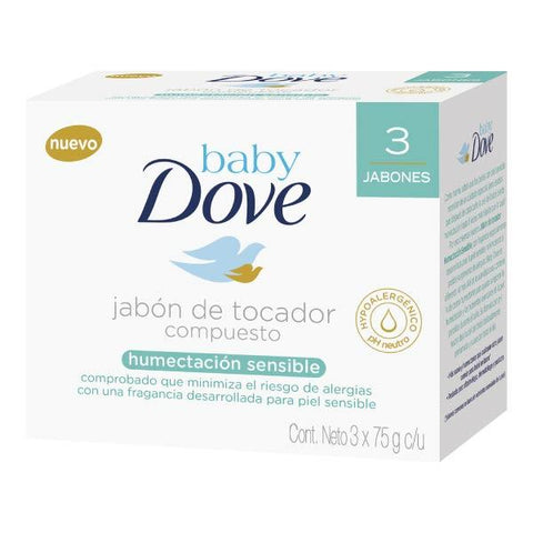 Tripack JabÌ?Õ_n Dove Baby Barra HidrataciÌ?Õ_n Sensible